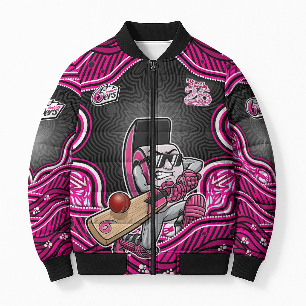 Sydney Sixers NAIDOC Week 2026 Bomber Puffer Jacket Aboriginal Indigenous - 50 Years of Deadly