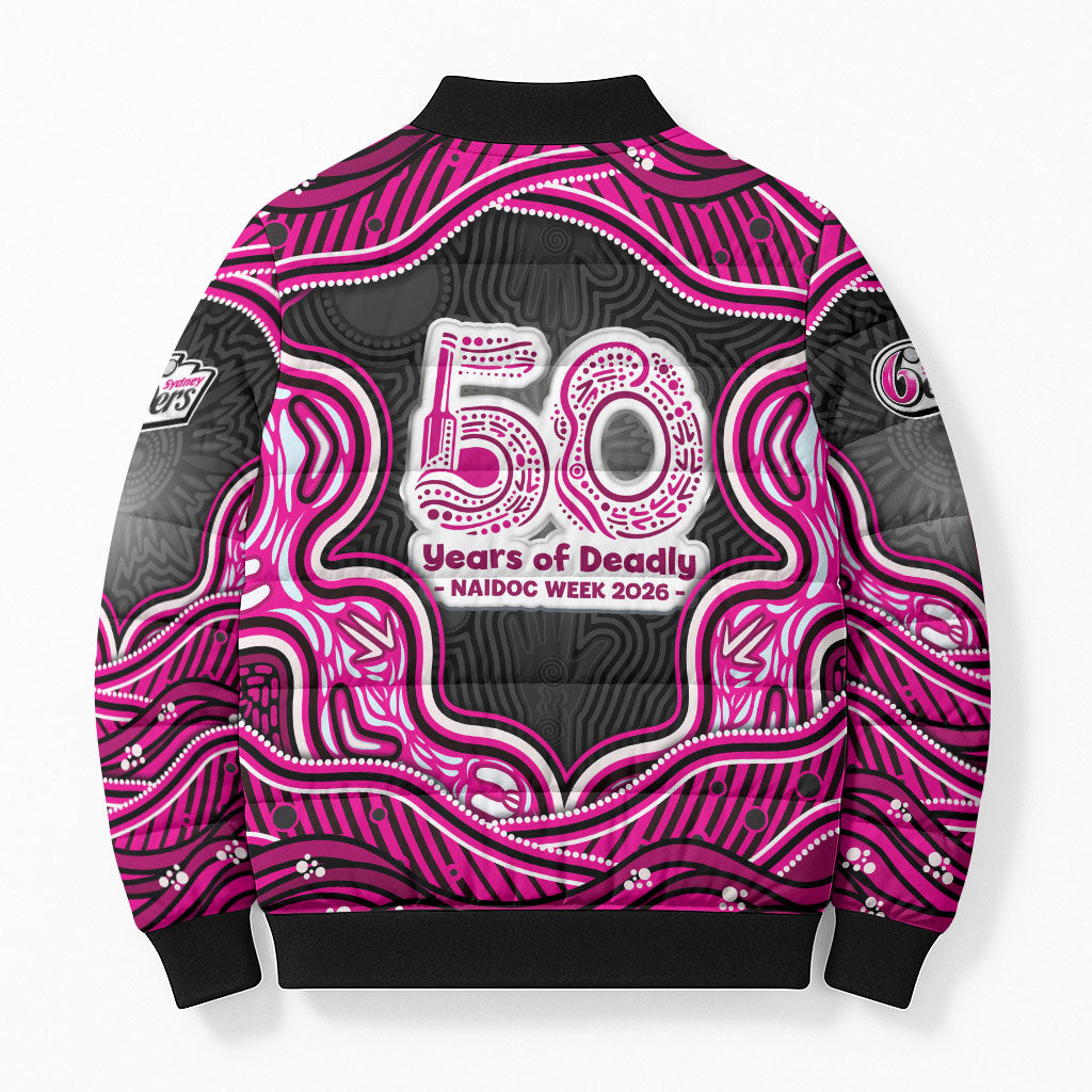 Sydney Sixers NAIDOC Week 2026 Bomber Puffer Jacket Aboriginal Indigenous - 50 Years of Deadly