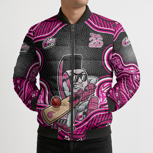 Sydney Sixers NAIDOC Week 2026 Bomber Puffer Jacket Aboriginal Indigenous - 50 Years of Deadly