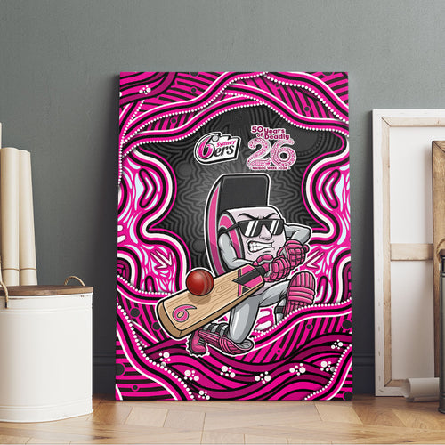 Sydney Sixers NAIDOC Week 2026 Canvas Wall Art Aboriginal Indigenous - 50 Years of Deadly