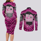 Sydney Sixers NAIDOC Week 2026 Couples Matching Long Sleeve Bodycon Dress and Long Sleeve Button Shirt Aboriginal Indigenous - 50 Years of Deadly