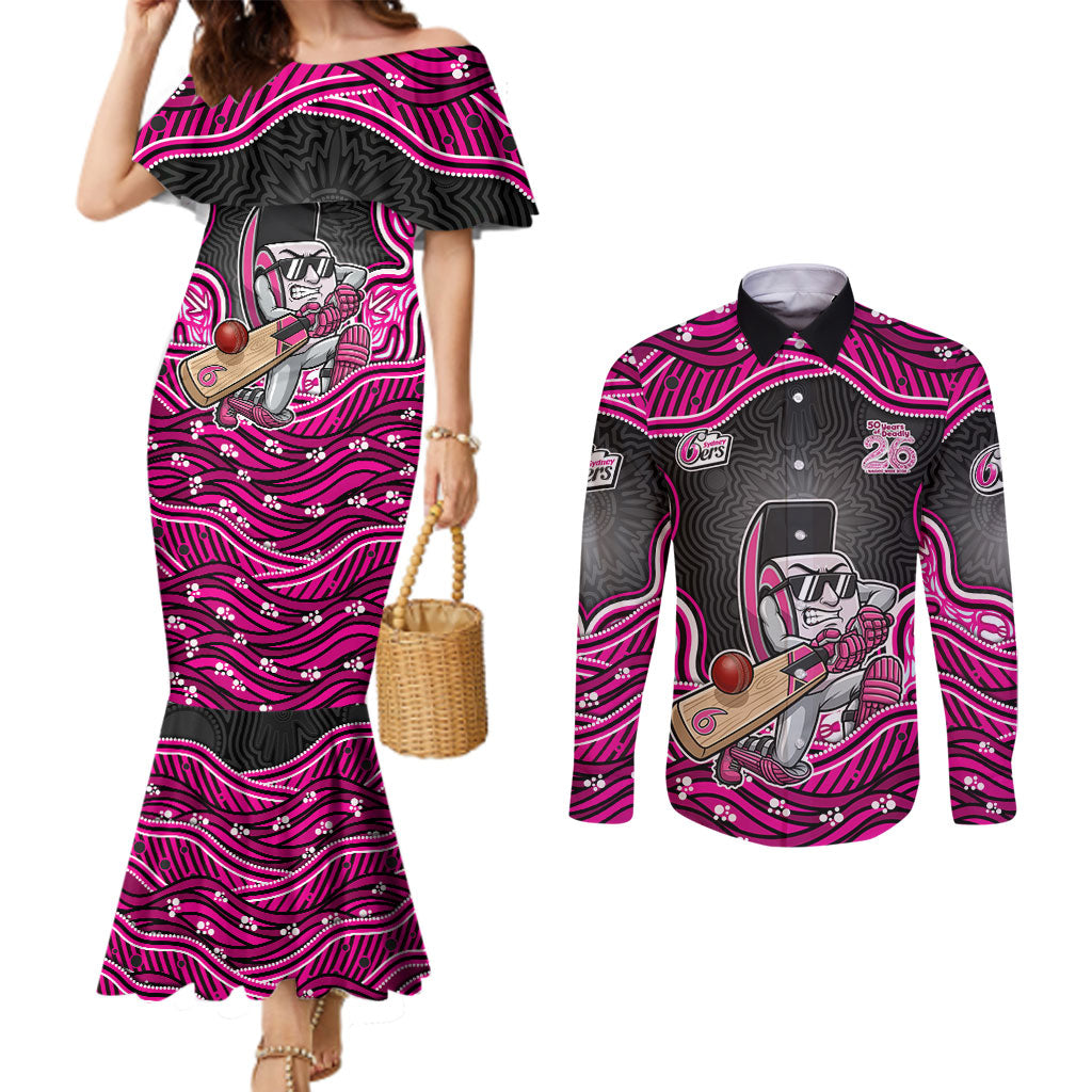 Sydney Sixers NAIDOC Week 2026 Couples Matching Mermaid Dress and Long Sleeve Button Shirt Aboriginal Indigenous - 50 Years of Deadly