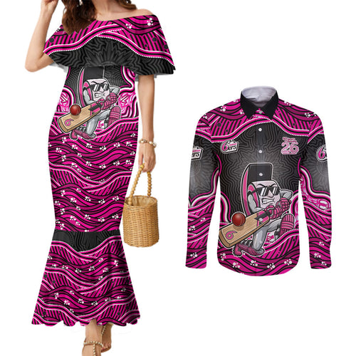 Sydney Sixers NAIDOC Week 2026 Couples Matching Mermaid Dress and Long Sleeve Button Shirt Aboriginal Indigenous - 50 Years of Deadly