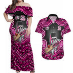 Sydney Sixers NAIDOC Week 2026 Couples Matching Off Shoulder Maxi Dress and Hawaiian Shirt Aboriginal Indigenous - 50 Years of Deadly