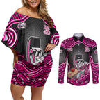 Sydney Sixers NAIDOC Week 2026 Couples Matching Off Shoulder Short Dress and Long Sleeve Button Shirt Aboriginal Indigenous - 50 Years of Deadly