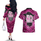 Sydney Sixers NAIDOC Week 2026 Couples Matching Off The Shoulder Long Sleeve Dress and Hawaiian Shirt Aboriginal Indigenous - 50 Years of Deadly
