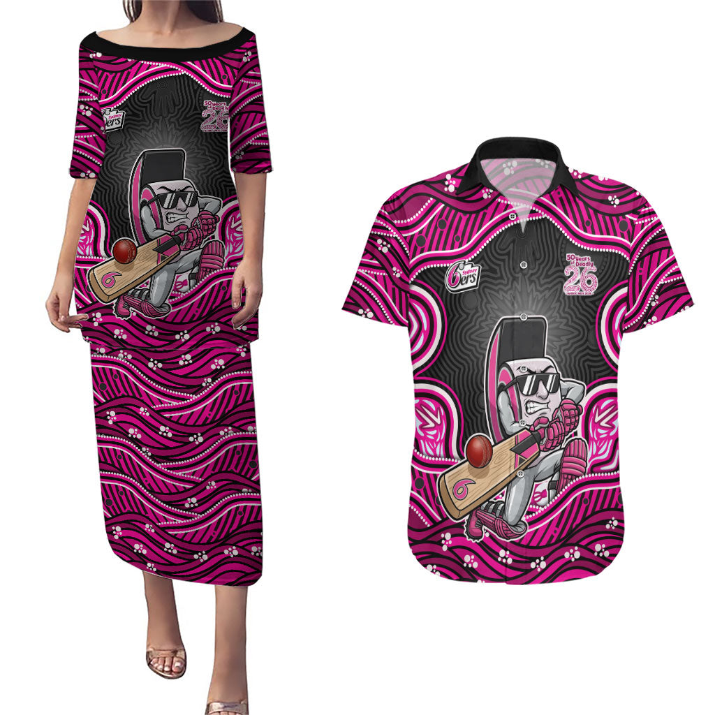 Sydney Sixers NAIDOC Week 2026 Couples Matching Puletasi and Hawaiian Shirt Aboriginal Indigenous - 50 Years of Deadly