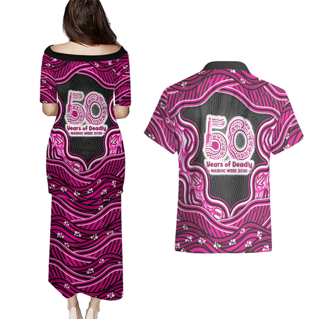 Sydney Sixers NAIDOC Week 2026 Couples Matching Puletasi and Hawaiian Shirt Aboriginal Indigenous - 50 Years of Deadly
