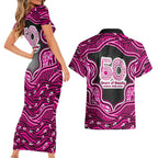 Sydney Sixers NAIDOC Week 2026 Couples Matching Short Sleeve Bodycon Dress and Hawaiian Shirt Aboriginal Indigenous - 50 Years of Deadly