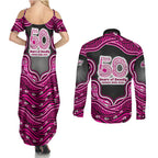 Sydney Sixers NAIDOC Week 2026 Couples Matching Summer Maxi Dress and Long Sleeve Button Shirt Aboriginal Indigenous - 50 Years of Deadly