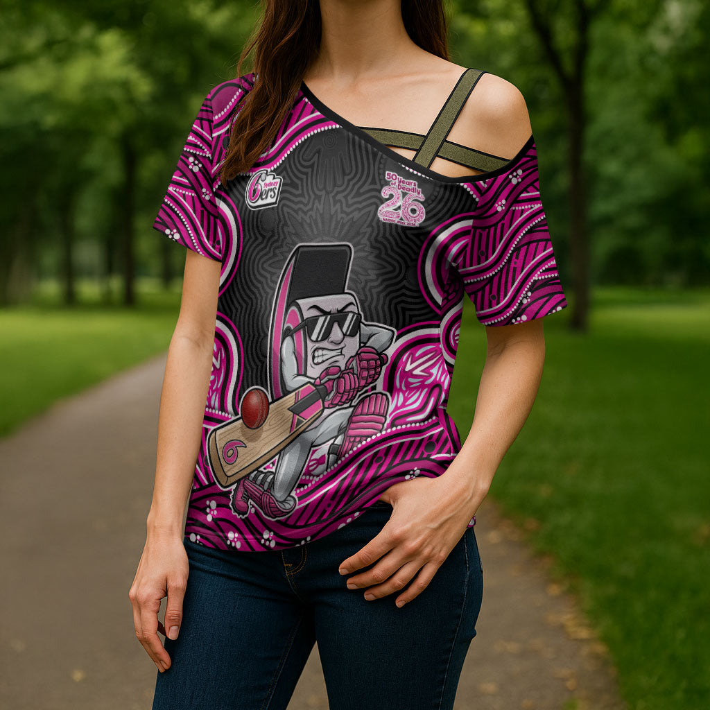 Sydney Sixers NAIDOC Week 2026 Cross Shoulder Shirt Aboriginal Indigenous - 50 Years of Deadly