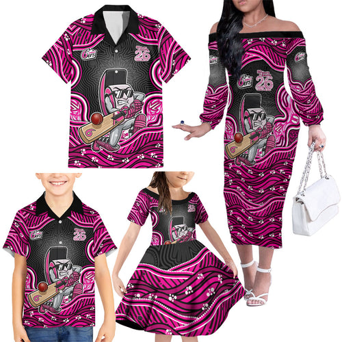 Sydney Sixers NAIDOC Week 2026 Family Matching Off The Shoulder Long Sleeve Dress and Hawaiian Shirt Aboriginal Indigenous - 50 Years of Deadly