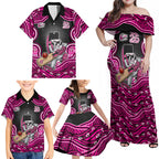Sydney Sixers NAIDOC Week 2026 Family Matching Off Shoulder Maxi Dress and Hawaiian Shirt Aboriginal Indigenous - 50 Years of Deadly