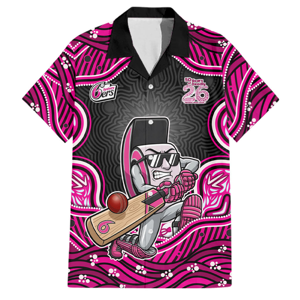 Sydney Sixers NAIDOC Week 2026 Family Matching Off Shoulder Short Dress and Hawaiian Shirt Aboriginal Indigenous - 50 Years of Deadly