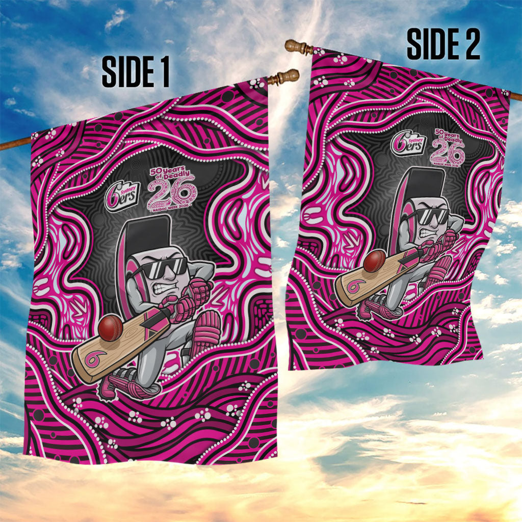 Sydney Sixers NAIDOC Week 2026 Garden Flag Aboriginal Indigenous - 50 Years of Deadly
