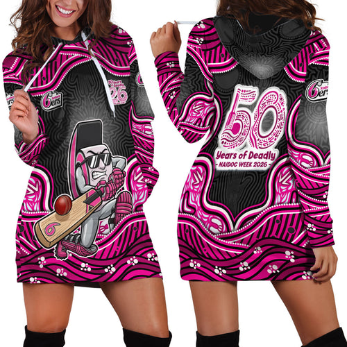 Sydney Sixers NAIDOC Week 2026 Hoodie Dress Aboriginal Indigenous - 50 Years of Deadly
