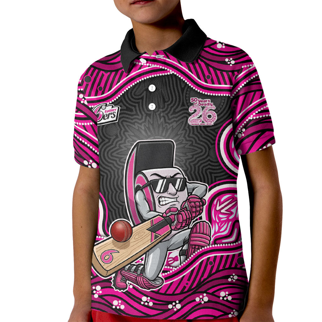 Sydney Sixers NAIDOC Week 2026 Kid Polo Shirt Aboriginal Indigenous - 50 Years of Deadly