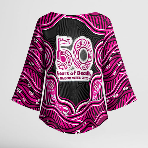 Sydney Sixers NAIDOC Week 2026 Kimono Sleeve Blouse Aboriginal Indigenous - 50 Years of Deadly