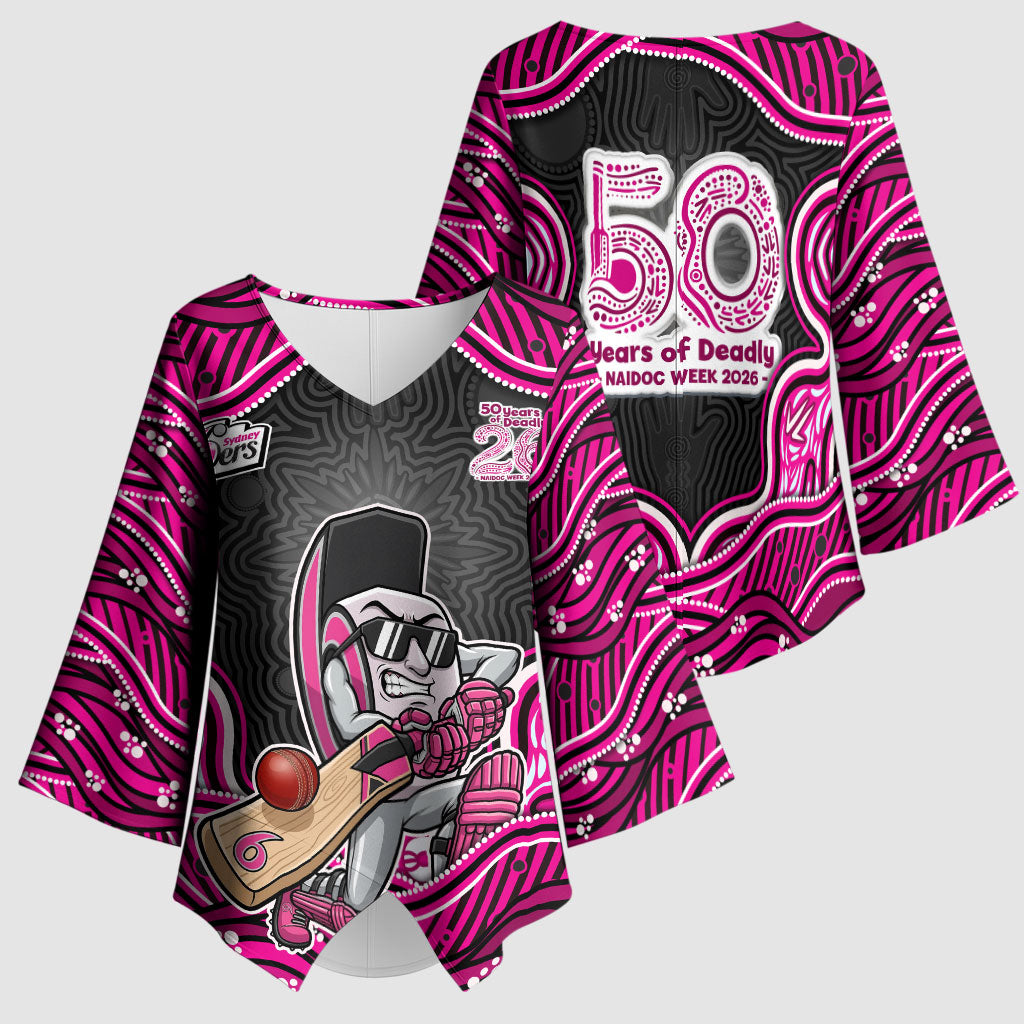 Sydney Sixers NAIDOC Week 2026 Kimono Sleeve Blouse Aboriginal Indigenous - 50 Years of Deadly