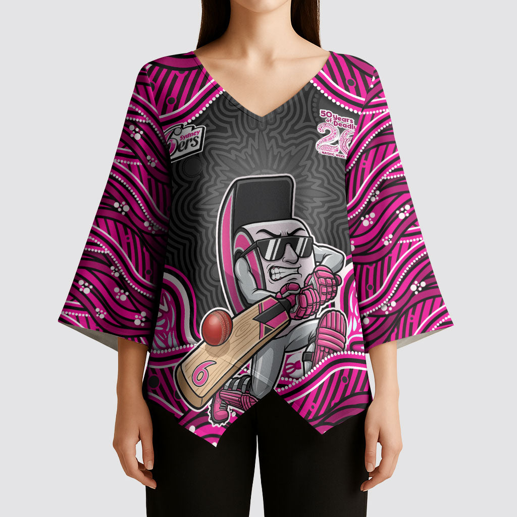 Sydney Sixers NAIDOC Week 2026 Kimono Sleeve Blouse Aboriginal Indigenous - 50 Years of Deadly