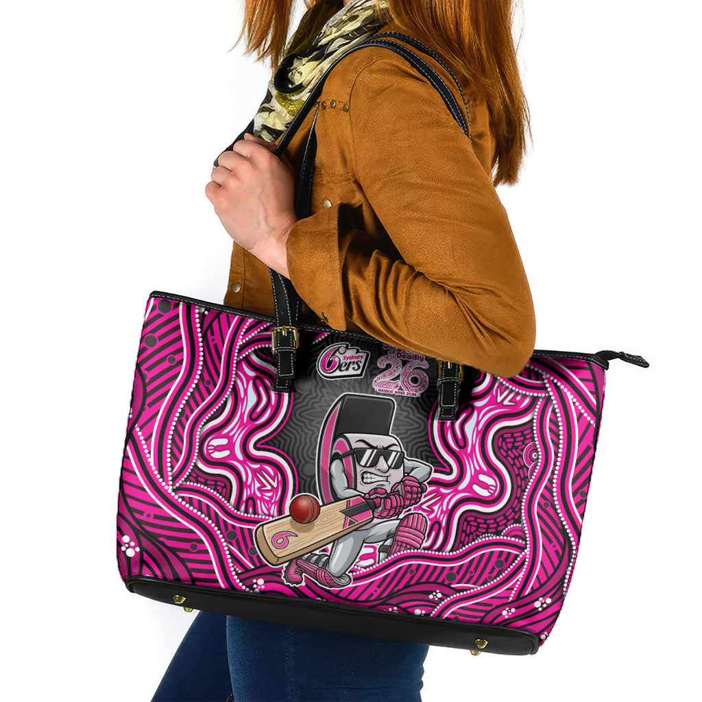 Sydney Sixers NAIDOC Week 2026 Leather Tote Bag Aboriginal Indigenous - 50 Years of Deadly