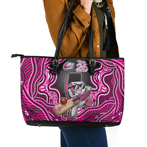 Sydney Sixers NAIDOC Week 2026 Leather Tote Bag Aboriginal Indigenous - 50 Years of Deadly