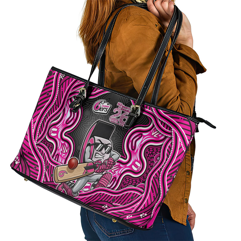 Sydney Sixers NAIDOC Week 2026 Leather Tote Bag Aboriginal Indigenous - 50 Years of Deadly