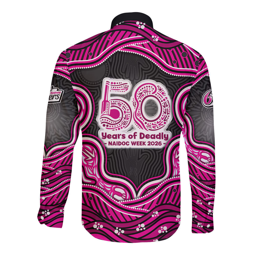 Sydney Sixers NAIDOC Week 2026 Long Sleeve Button Shirt Aboriginal Indigenous - 50 Years of Deadly