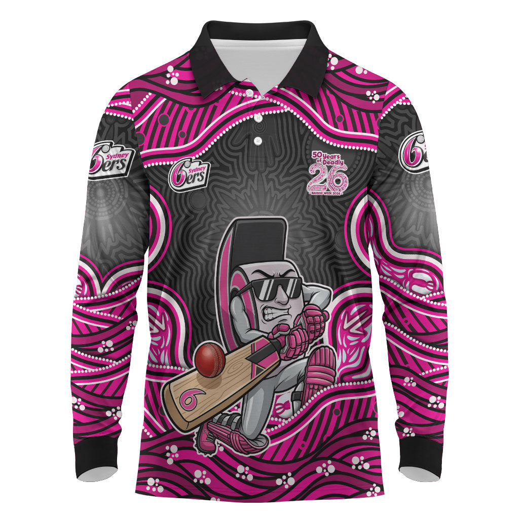 Sydney Sixers NAIDOC Week 2026 Long Sleeve Polo Shirt Aboriginal Indigenous - 50 Years of Deadly