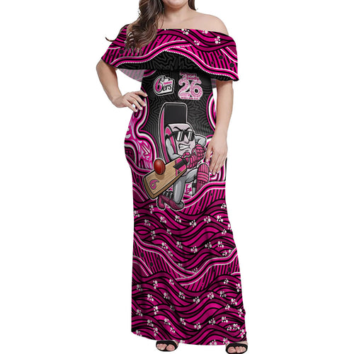 Sydney Sixers NAIDOC Week 2026 Off Shoulder Maxi Dress Aboriginal Indigenous - 50 Years of Deadly