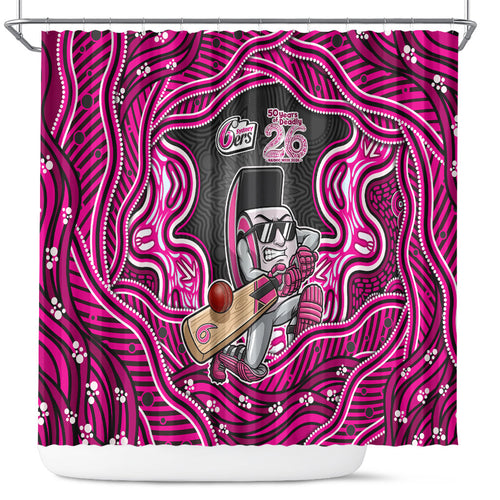 Sydney Sixers NAIDOC Week 2026 Shower Curtain Aboriginal Indigenous - 50 Years of Deadly