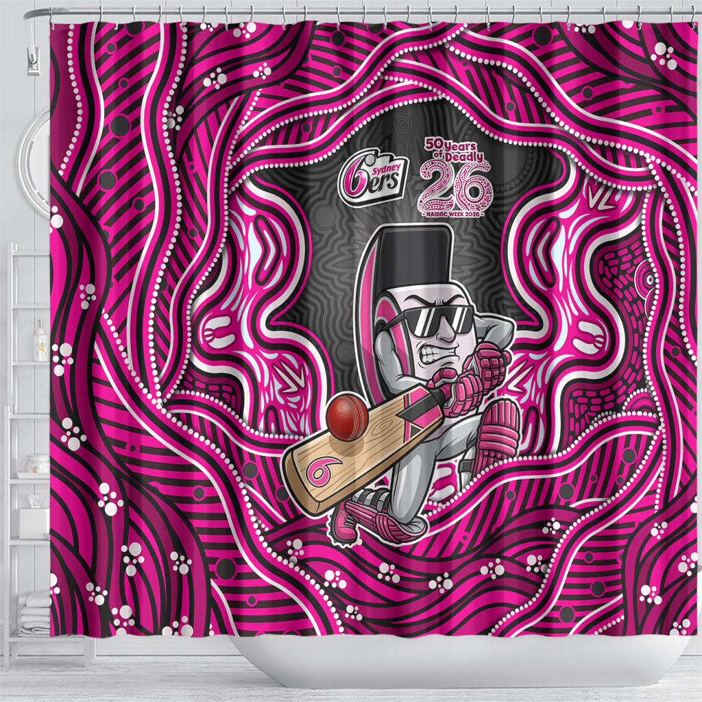 Sydney Sixers NAIDOC Week 2026 Shower Curtain Aboriginal Indigenous - 50 Years of Deadly