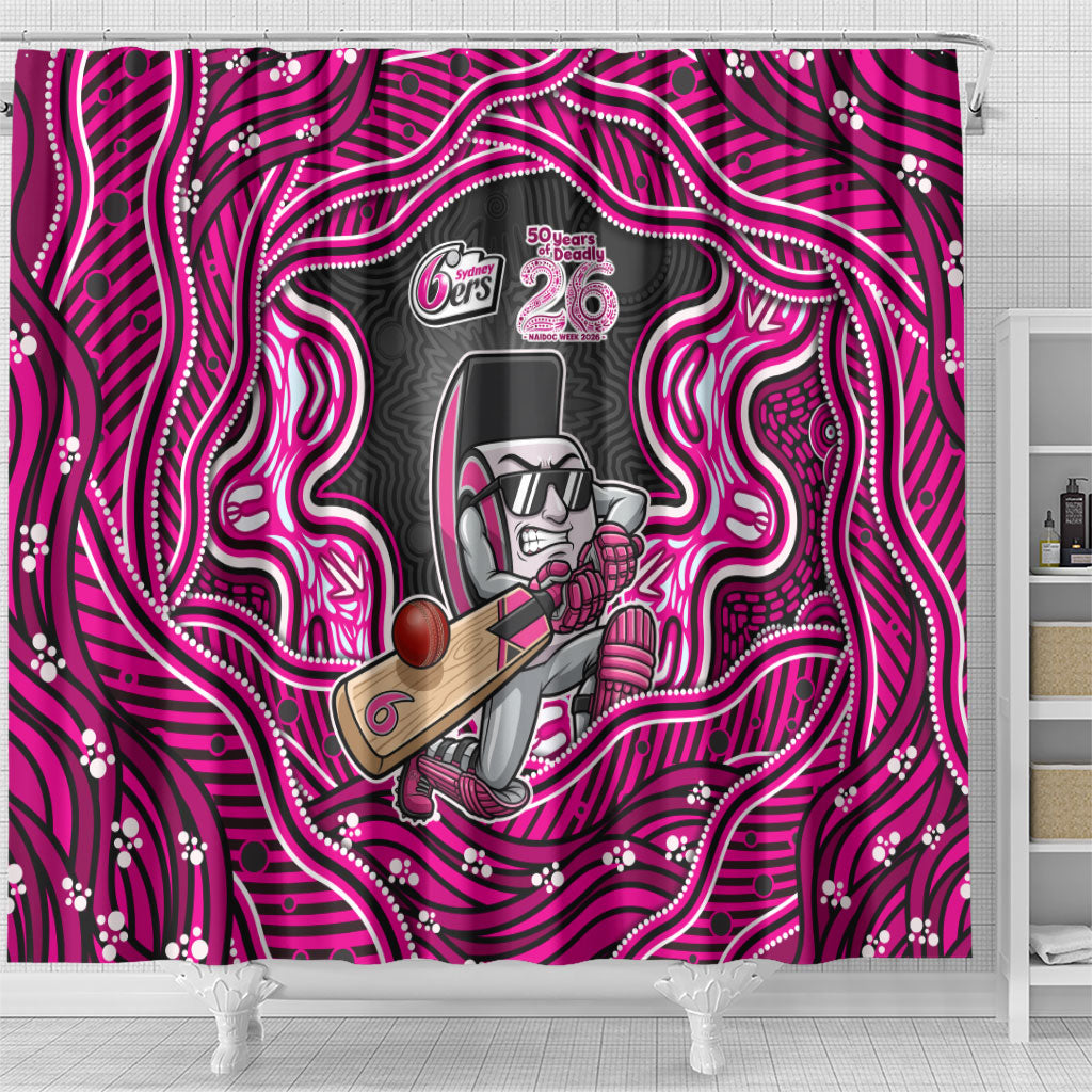 Sydney Sixers NAIDOC Week 2026 Shower Curtain Aboriginal Indigenous - 50 Years of Deadly