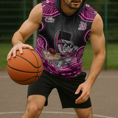 Sydney Sixers NAIDOC Week 2026 Sleeveless Hoodie Aboriginal Indigenous - 50 Years of Deadly