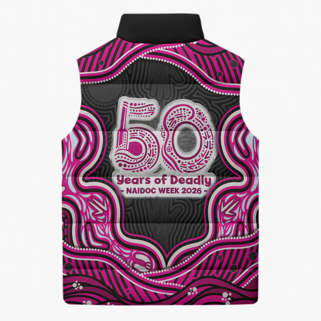 Sydney Sixers NAIDOC Week 2026 Sleeveless Puffer Jacket Aboriginal Indigenous - 50 Years of Deadly
