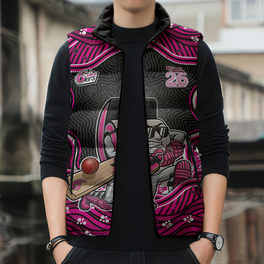 Sydney Sixers NAIDOC Week 2026 Sleeveless Puffer Jacket Aboriginal Indigenous - 50 Years of Deadly
