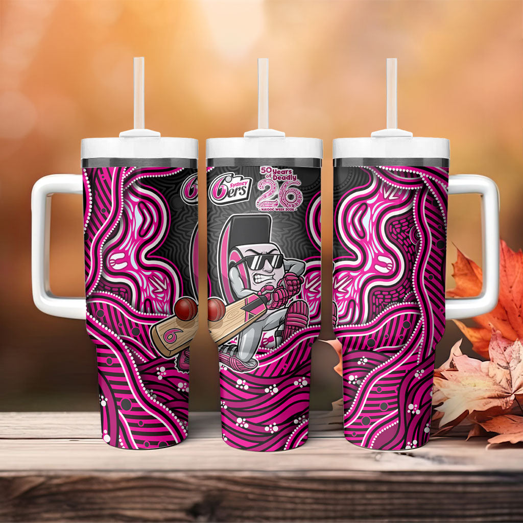 Sydney Sixers NAIDOC Week 2026 Tumbler With Handle Aboriginal Indigenous - 50 Years of Deadly