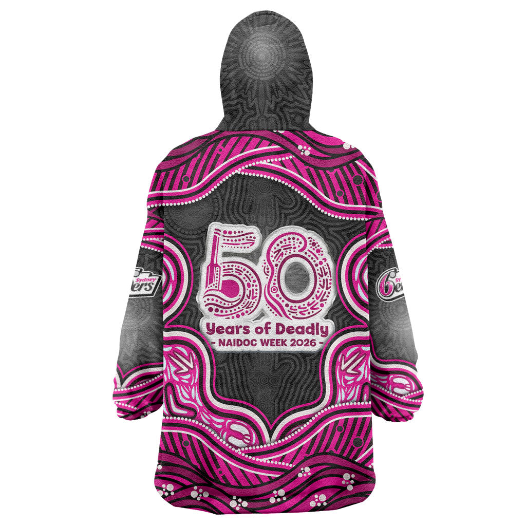 Sydney Sixers NAIDOC Week 2026 Wearable Blanket Hoodie Aboriginal Indigenous - 50 Years of Deadly