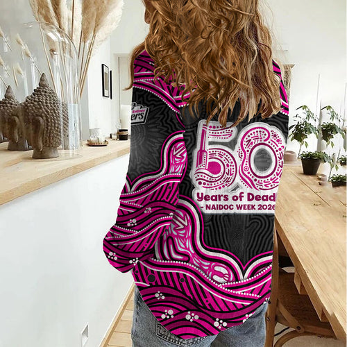 Sydney Sixers NAIDOC Week 2026 Women Casual Shirt Aboriginal Indigenous - 50 Years of Deadly