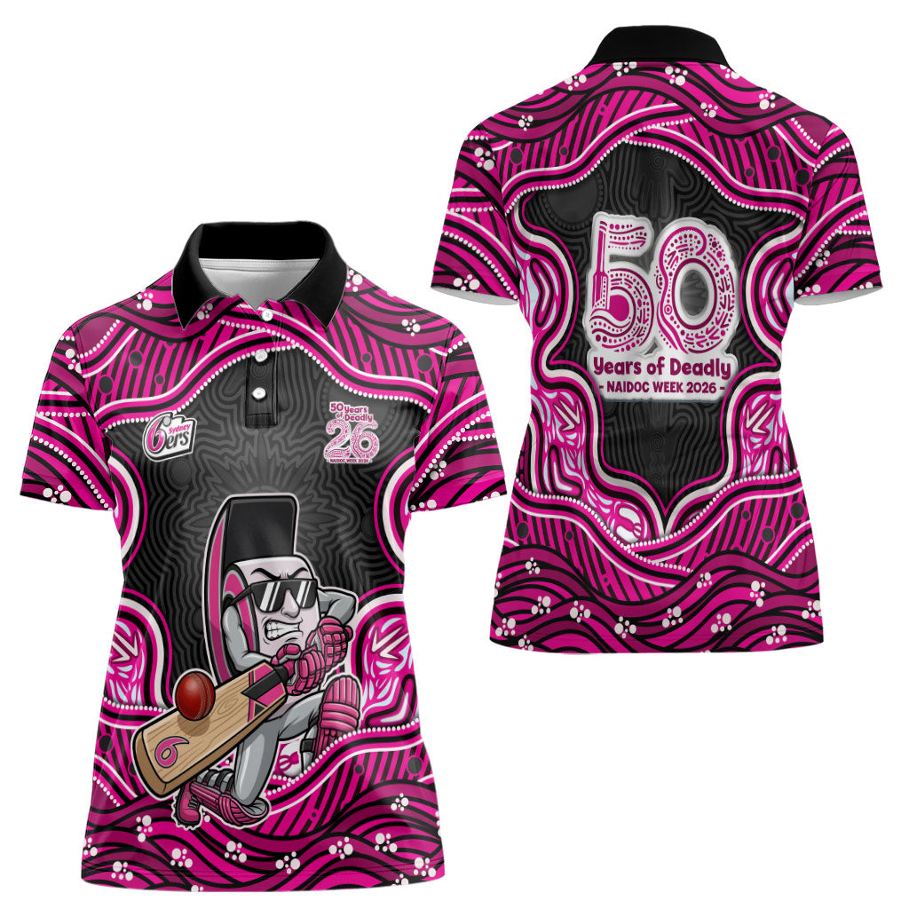 Sydney Sixers NAIDOC Week 2026 Women Polo Shirt Aboriginal Indigenous - 50 Years of Deadly