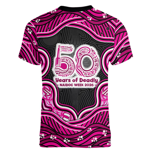 Sydney Sixers NAIDOC Week 2026 Women V-Neck T-Shirt Aboriginal Indigenous - 50 Years of Deadly