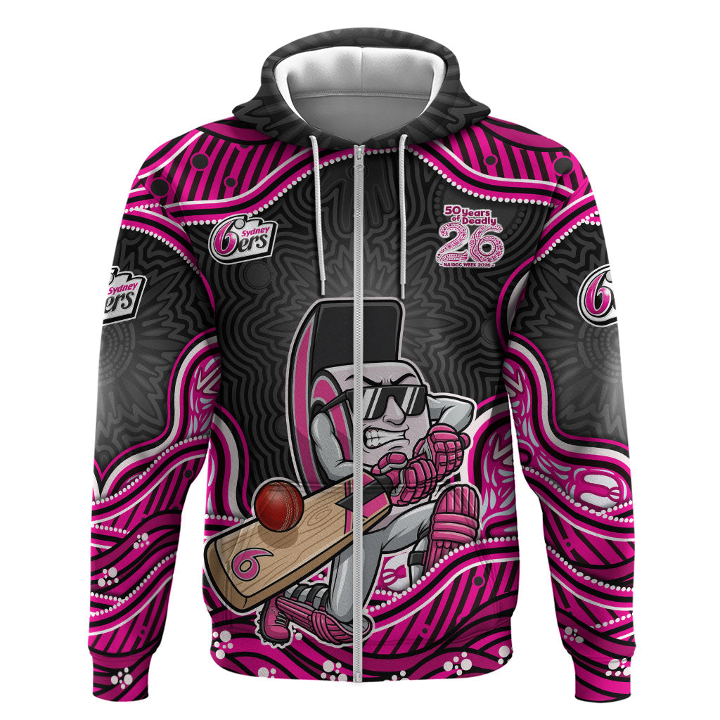 Sydney Sixers NAIDOC Week 2026 Zip Hoodie Aboriginal Indigenous - 50 Years of Deadly
