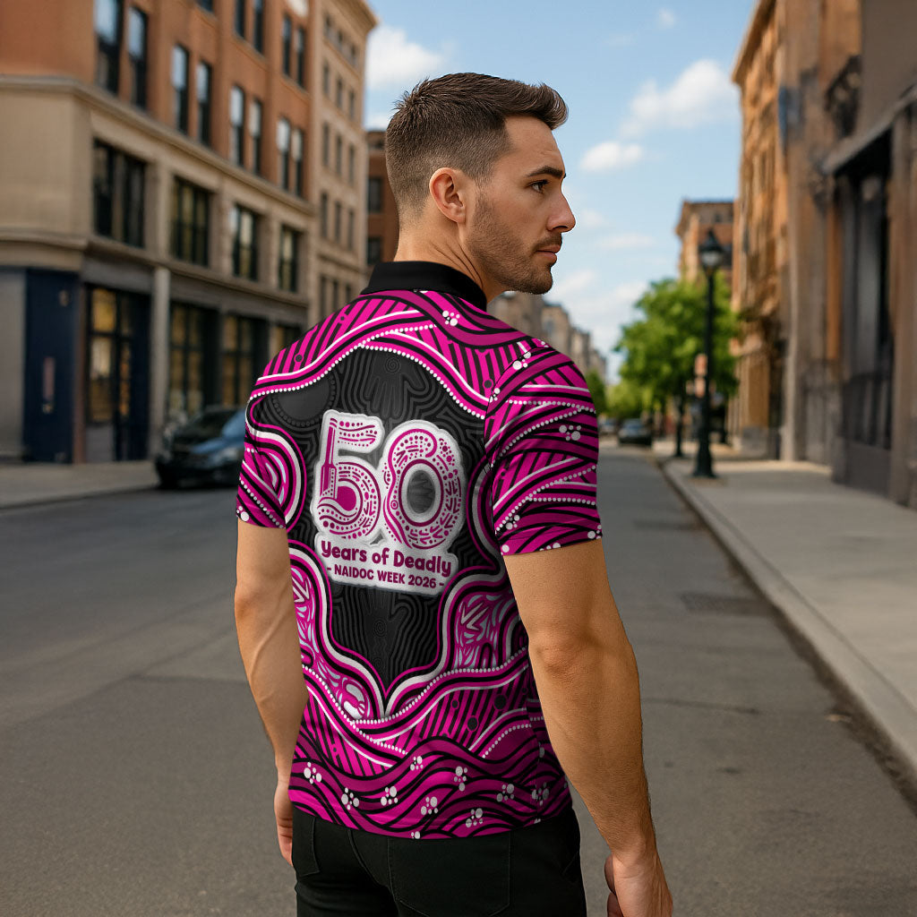 Sydney Sixers NAIDOC Week 2026 Zipper Polo Shirt Aboriginal Indigenous - 50 Years of Deadly