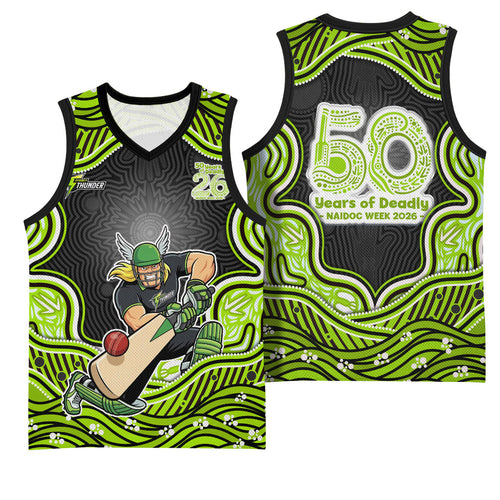 Sydney Thunder NAIDOC Week 2026 Basketball Jersey Aboriginal Indigenous - 50 Years of Deadly