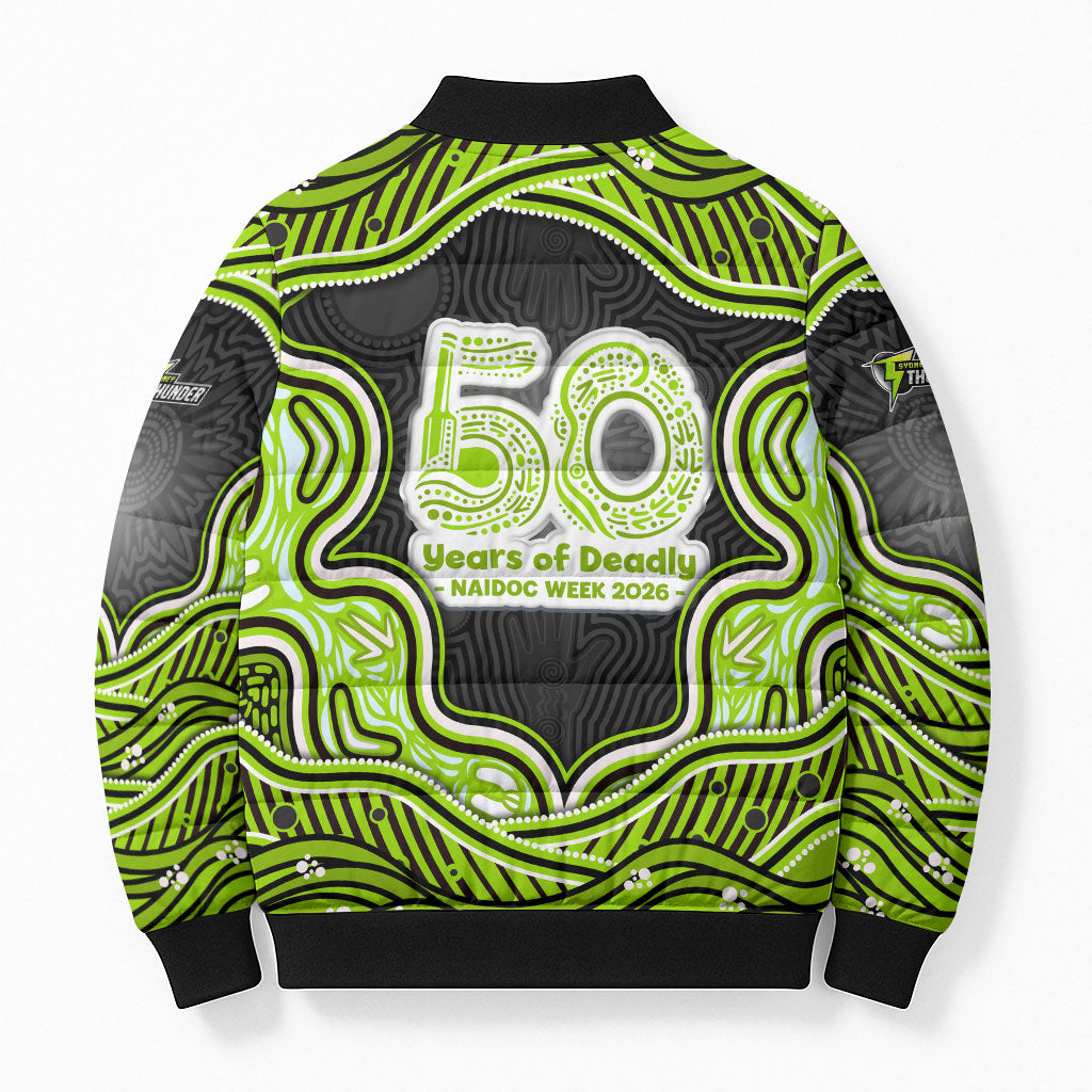 Sydney Thunder NAIDOC Week 2026 Bomber Puffer Jacket Aboriginal Indigenous - 50 Years of Deadly