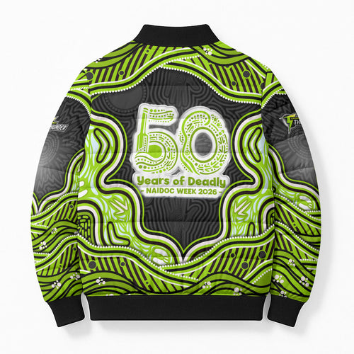 Sydney Thunder NAIDOC Week 2026 Bomber Puffer Jacket Aboriginal Indigenous - 50 Years of Deadly