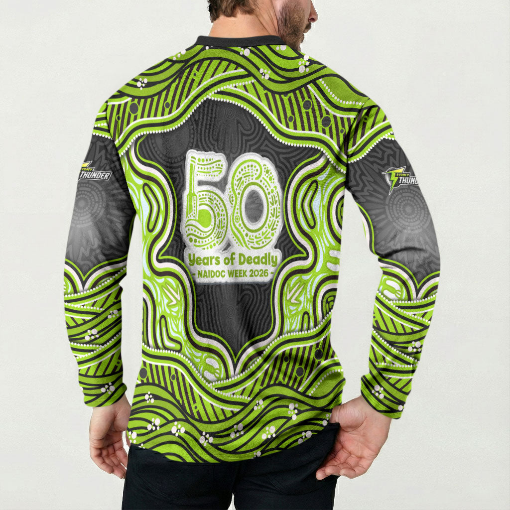 Sydney Thunder NAIDOC Week 2026 Button Sweatshirt Aboriginal Indigenous - 50 Years of Deadly