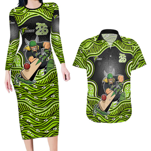 Sydney Thunder NAIDOC Week 2026 Couples Matching Long Sleeve Bodycon Dress and Hawaiian Shirt Aboriginal Indigenous - 50 Years of Deadly