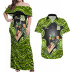 Sydney Thunder NAIDOC Week 2026 Couples Matching Off Shoulder Maxi Dress and Hawaiian Shirt Aboriginal Indigenous - 50 Years of Deadly