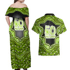 Sydney Thunder NAIDOC Week 2026 Couples Matching Off Shoulder Maxi Dress and Hawaiian Shirt Aboriginal Indigenous - 50 Years of Deadly